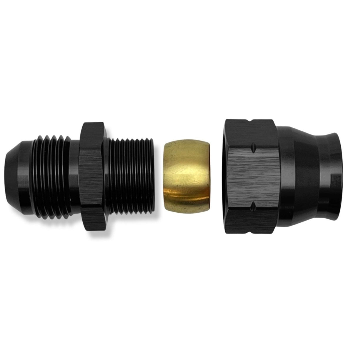 -6 AN MALE TO 3/8" TUBING - BLACK - 165006BK by AN3 Parts