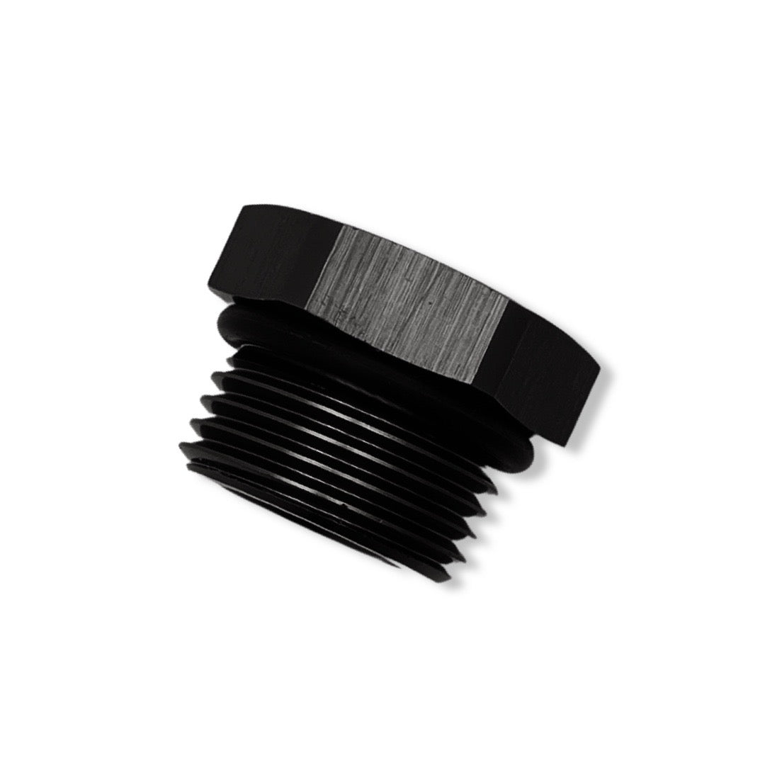 AN -8 Male Port Plug - Black - 981408BK by AN3 Parts