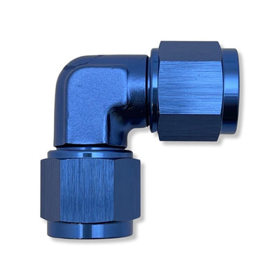 AN3 90° Forged Female Adapter - Blue - 934103 by AN3 Parts