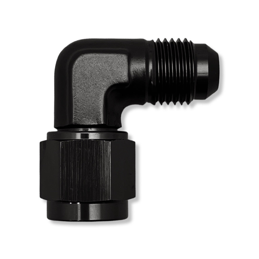 AN4 90° Female to Male Adapter - Black - 921104BK by AN3 Parts