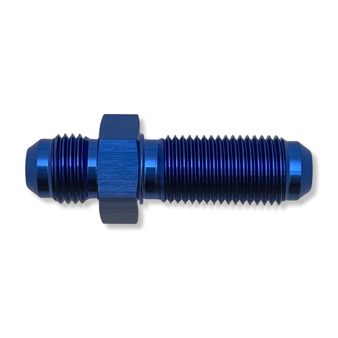 AN4 Straight Bulkhead - Blue - 983204 by AN3 Parts